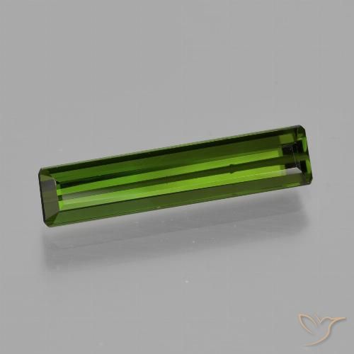 1.76ct Натуральный Темно-зеленый Турмалин, Изумрудная огранка, Чистота VS