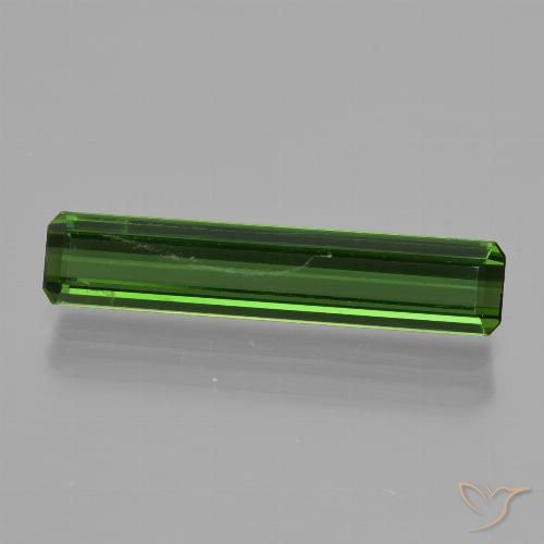 1.78ct Натуральный Темно-зеленый Турмалин, Изумрудная огранка, Чистота VS