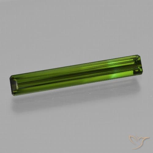 1.70ct Натуральный Темно-зеленый Турмалин, Изумрудная огранка, Чистота VS