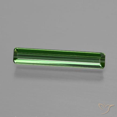 0.90ct Натуральный Темно-зеленый Турмалин, Изумрудная огранка, Чистота VS