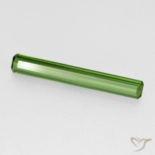 0.94ct Натуральный Теплый зеленый Турмалин, Изумрудная огранка, Чистота VS