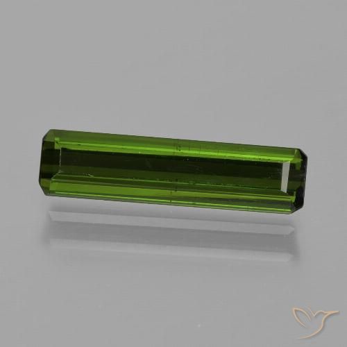 1.27ct Натуральный Темно-зеленый Турмалин, Изумрудная огранка, Чистота VS