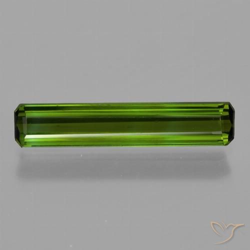 1.23ct Натуральный Травянисто-зелёный Турмалин, Изумрудная огранка, Чистота VS