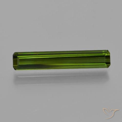 1.25ct Натуральный Травянисто-зелёный Турмалин, Изумрудная огранка, Чистота VS