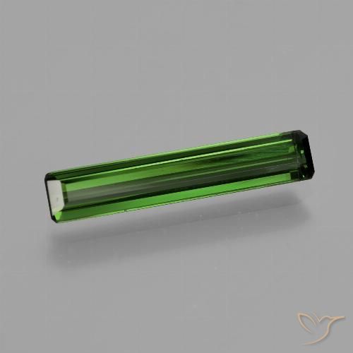 1.22ct Натуральный Травянисто-зелёный Турмалин, Изумрудная огранка, Чистота VS