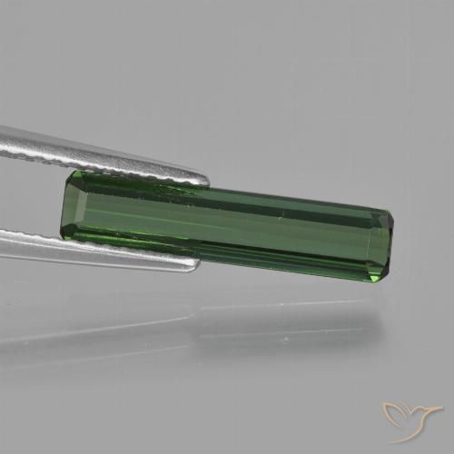 1.24ct Натуральный Травянисто-зелёный Турмалин, Изумрудная огранка, Чистота VS