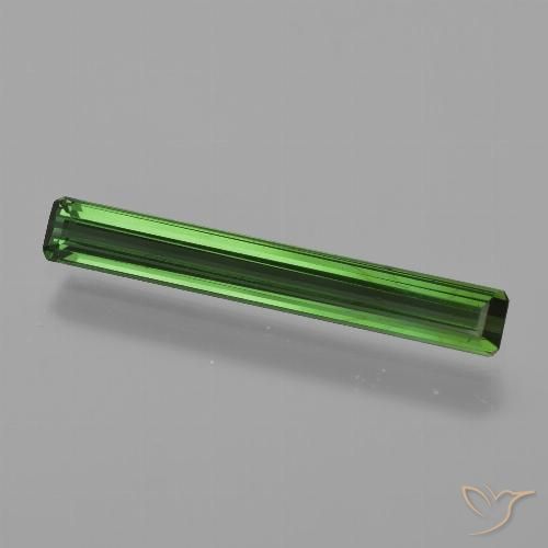 1.27ct Натуральный Травянисто-зелёный Турмалин, Изумрудная огранка, Чистота VS