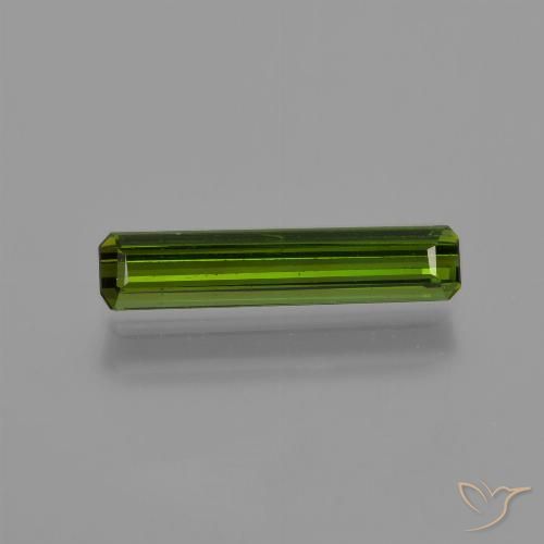 0.80ct Натуральный Средний зеленый Турмалин, Изумрудная огранка, VVS-VS