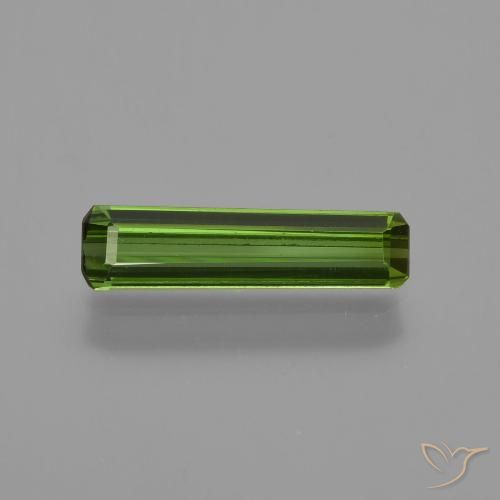 0.81ct Натуральный Травянисто-зелёный Турмалин, Изумрудная огранка, VVS-VS