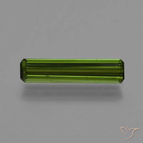 0.88ct Натуральный Средне-темно-зеленый Турмалин, Октагон / Изумрудная Огранка, VVS-VS, Photo A
