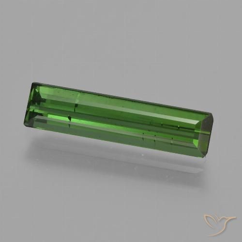 1.35ct Натуральный Средний зеленый Турмалин, Изумрудная огранка, VS-SI