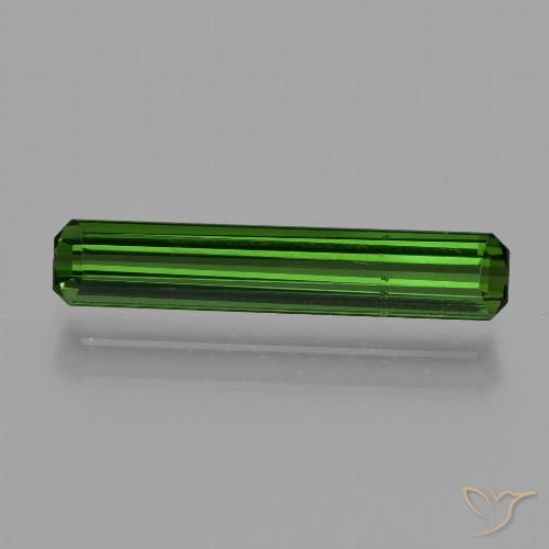 1.57ct Натуральный Темно-зеленый Турмалин, Изумрудная огранка, Чистота VS