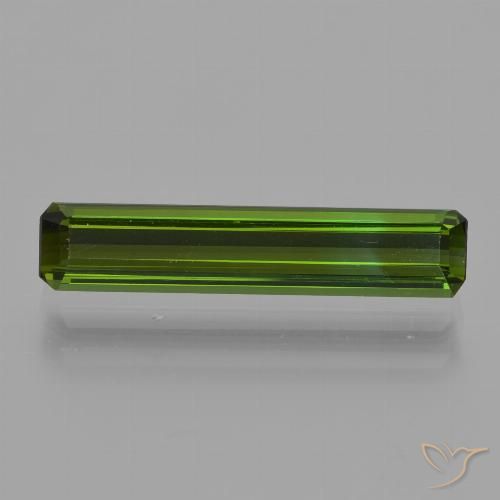 1.35ct Натуральный Землисто-зеленый Турмалин, Изумрудная огранка, VVS-VS