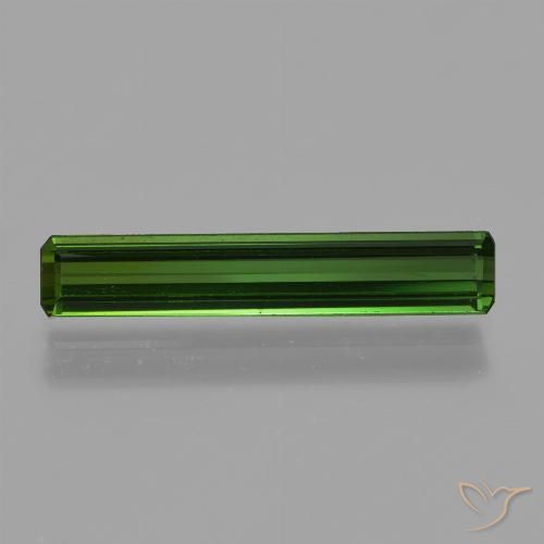 1.33ct Натуральный Темно-зеленый Турмалин, Изумрудная огранка, VVS-VS