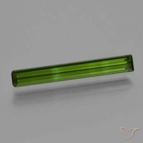 0.96ct Натуральный Травянисто-зелёный Турмалин, Изумрудная огранка, VVS-VS