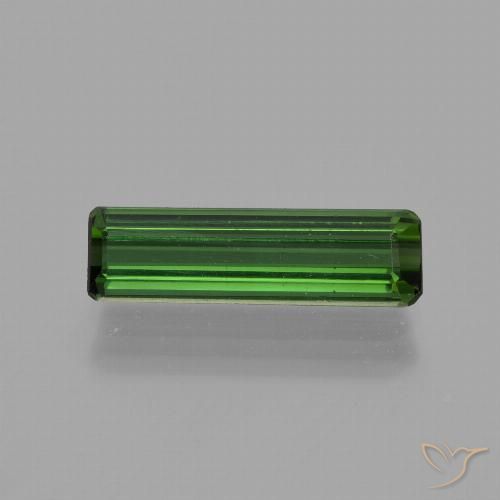 1.20ct Натуральный Темно-зеленый Турмалин, Изумрудная огранка, VVS-VS
