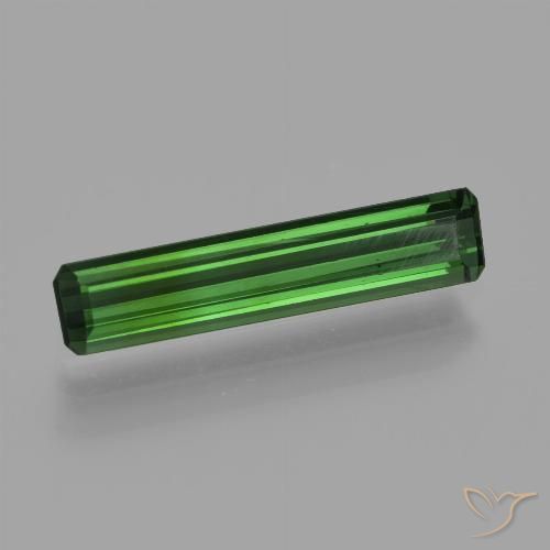 1.21ct Натуральный Средне-темно-зеленый Турмалин, Изумрудная огранка, VVS-VS