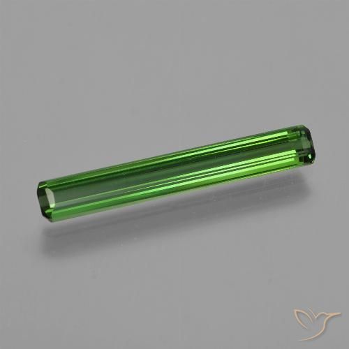1.58ct Натуральный Средне-темно-зеленый Турмалин, Изумрудная огранка, Чистота VS