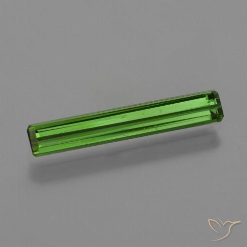 1.24ct Натуральный Средне-темно-зеленый Турмалин, Изумрудная огранка, Чистота VS
