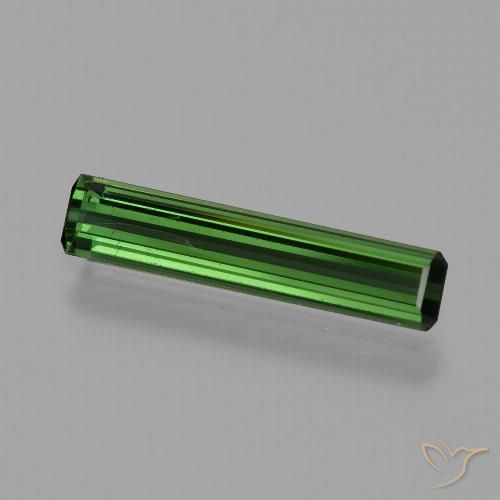 1.23ct Натуральный Средне-темно-зеленый Турмалин, Изумрудная огранка, Чистота VS