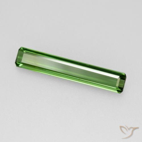 1.20ct Натуральный Средний зеленый Турмалин, Изумрудная огранка, VVS-VS