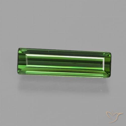 1.20ct Натуральный Темно-зеленый Турмалин, Изумрудная огранка, Чистота VS