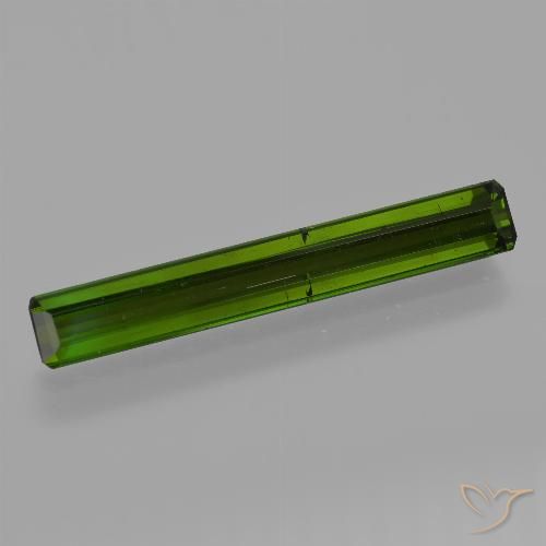 2.86ct Натуральный Темно-зеленый Турмалин, Изумрудная огранка, VS-SI