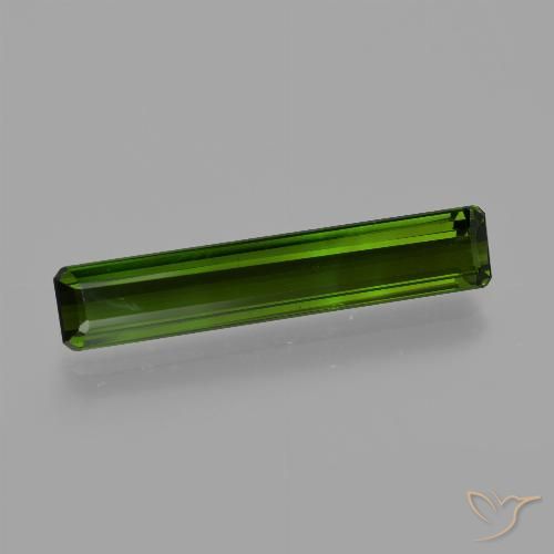 2.83ct Натуральный Темно-зеленый Турмалин, Изумрудная огранка, VVS-VS