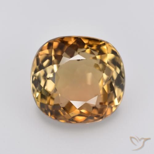 4.06ct Натуральный Светлый кедровый коричневый Турмалин, Подушка, Чистота VVS