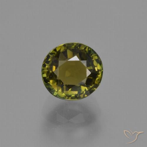 1.30ct Натуральный Теплый зеленый Турмалин, Овал, Чистота VS