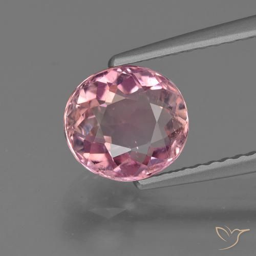 1.58ct Натуральный Светло-розовый Турмалин, Овал, Чистота VS