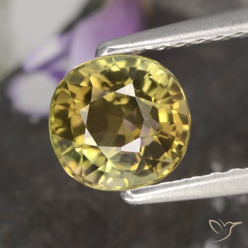 1.13ct Натуральный Золотисто-коричневый Турмалин, Овал, Чистота VVS
