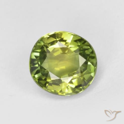 0.98ct Натуральный Темно-зеленый Турмалин, Овал, Чистота VS