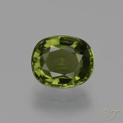 1.10ct Натуральный Водоросли зеленые Турмалин, Овал, Чистота VS