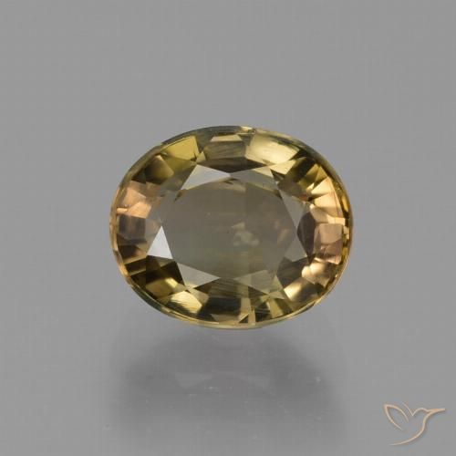 1.34ct Натуральный Светло-коричневый Турмалин, Овал, VVS-VS