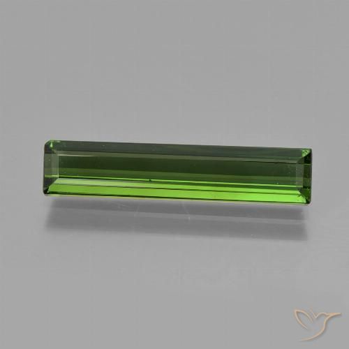 1.75ct Натуральный Темно-зеленый Турмалин, Изумрудная огранка, VVS-VS