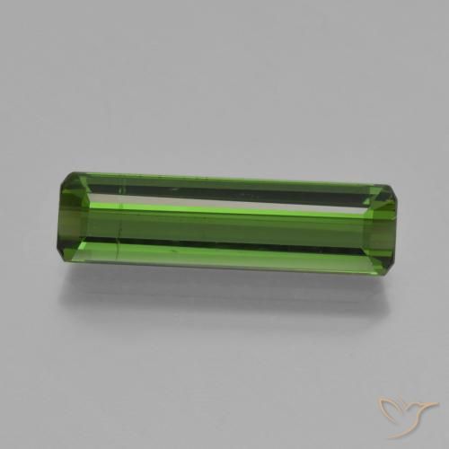 2.11ct Натуральный Темно-зеленый Турмалин, Изумрудная огранка, VS-SI