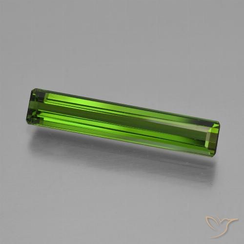 2.40ct Натуральный Темно-зеленый Турмалин, Изумрудная огранка, VVS-VS