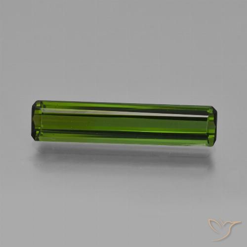2.33ct Натуральный Темно-землисто-зеленый Турмалин, Изумрудная огранка, Чистота VS