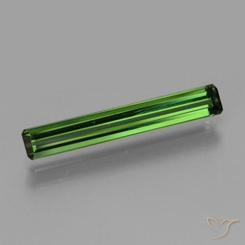 1.54ct Натуральный Темно-зеленый Турмалин, Изумрудная огранка, Чистота VVS