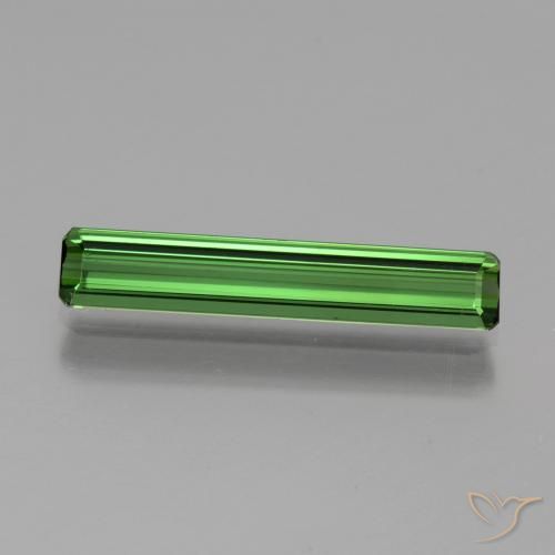 1.58ct Натуральный Средний зеленый Турмалин, Изумрудная огранка, Чистота VVS