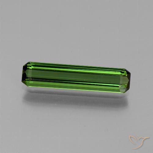 1.54ct Натуральный Землисто-зеленый Турмалин, Изумрудная огранка, VVS-VS