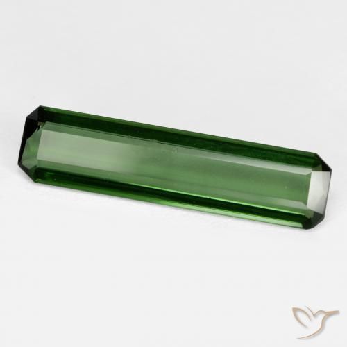 1.50ct Натуральный Землисто-зеленый Турмалин, Изумрудная огранка, Чистота VS