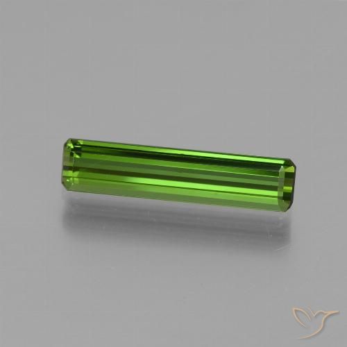 1.54ct Натуральный Средний зеленый Турмалин, Изумрудная огранка, VVS-VS