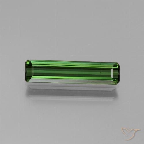 1.50ct Натуральный Темно-зеленый Турмалин, Изумрудная огранка, VS-SI