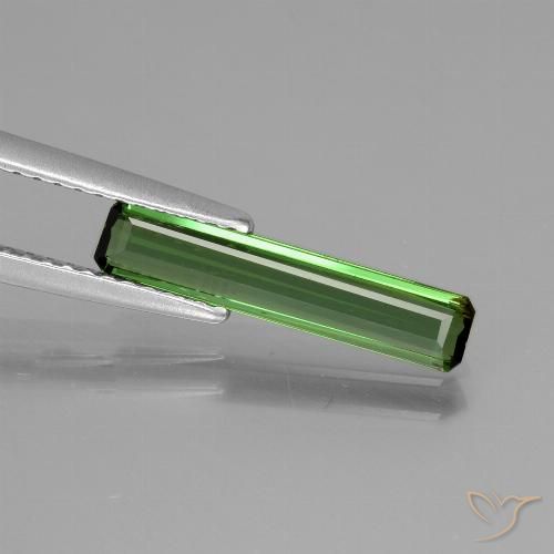 1.01ct Натуральный Темно-зеленый Турмалин, Изумрудная огранка, Чистота VS