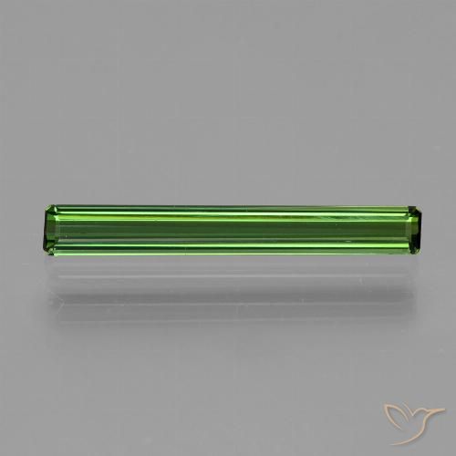 1.07ct Натуральный Травянисто-зелёный Турмалин, Изумрудная огранка, Чистота VS
