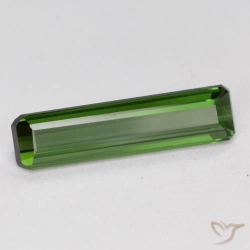 1.16ct Натуральный Средний зеленый Турмалин, Изумрудная огранка, Чистота VVS