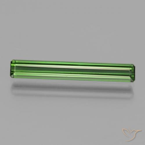 1.65ct Натуральный Темно-зеленый Турмалин, Изумрудная огранка, Чистота VVS