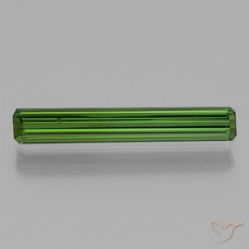 1.24ct Натуральный Средний зеленый Турмалин, Изумрудная огранка, VVS-VS